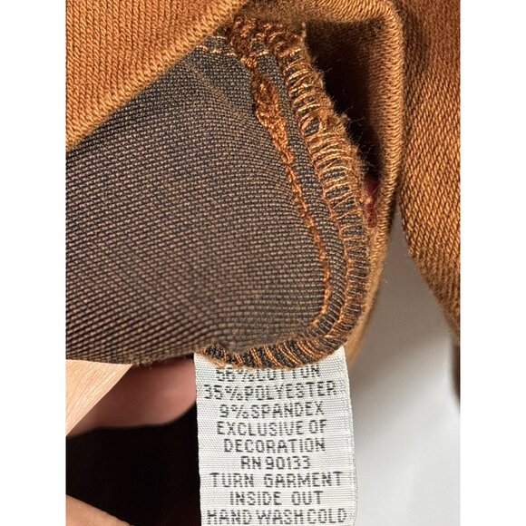 Bob Mackie Smart Denim Embroidered Full Zip Jacket Pockets M Brown Gold Black - Picture 4 of 5